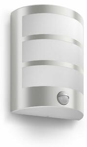 Lampă de perete Philips Python UltraEfficient pentru exterior cu senzor LED 3,8W 2700K, argintiu