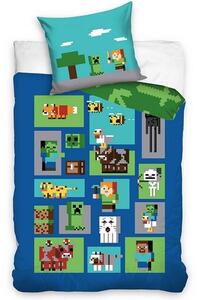 Lenjerie de pat pentru copii Minecraft Figure ,140 x 200 cm, 70 x 90 cm