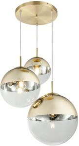 Globo Lighting Varus lampă suspendată 3x40 W transparent-auriu 15855-3