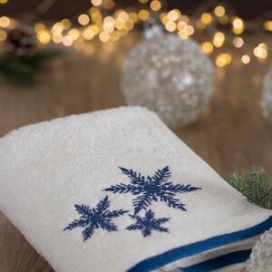 Prosop din bumbac cu broderie albastră de Crăciun Šírka: 50 cm | Dĺžka: 90 cm