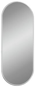 Oglindă de perete, argintiu, 50x20 cm, ovală