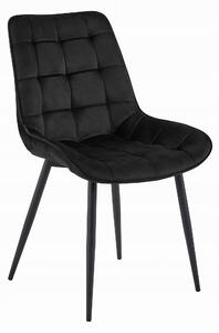 Scaun Bucatarie/Dining Joy Negru Catifea