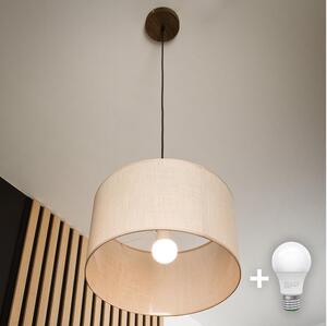 Lustră pe cablu Brilagi ANTHONY 1xE27/60W/230V stejar nuc/bej