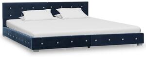 Cadru de pat, albastru, 180 x 200 cm, catifea