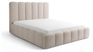 Pat tapițat cu ladă de depozitare Aura 160x200 - bouclé bej Quelle 03