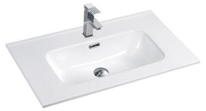 Lavoar baie incastrat alb 80 cm, dreptunghiular, Fluminia Siena 810x465 mm