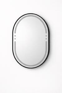 Oglinda LED 608 60x80 cm rama aluminiu neagra