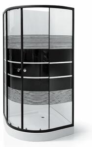 Cabina dus rama neagra 90x90, sticla securizata 5mm. Cadita este inclusa in pret!