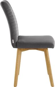 Set 2 scaune Alessja stejar-gri inchis 59/66/88 cm