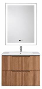 Set Mobilier Baie Suspendat 60 cm Riflat – Faggio (Fag) SET MOBILIER CU OGLINDA LED FARA DEZABURIRE