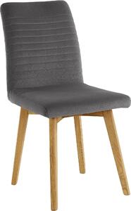 Set 2 scaune Alessja stejar-gri inchis 59/66/88 cm