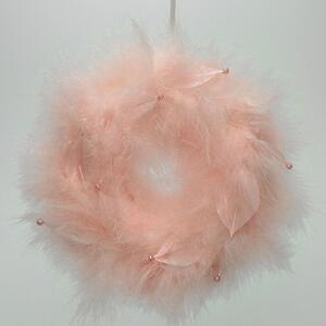 Coronita cu pene roz 20 cm