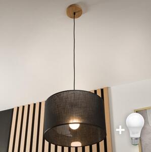 Lustră pe cablu Brilagi ANTHONY 1xE27/60W/230V stejar/negru