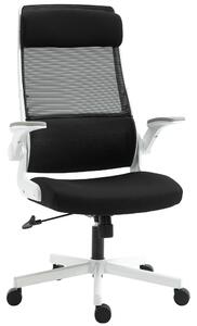 Vinsetto Scaun de birou din plasa, scaun pentru computer reglabil pe inaltime cu cotiere rabatabile, functie de inclinare | AOSOM RO