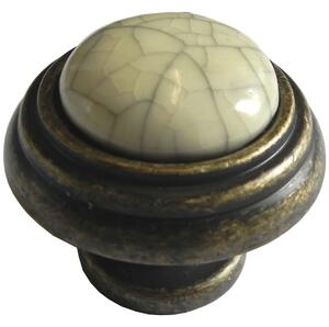 Buton bronz antichizat cu portelan #34 mm