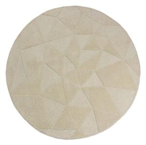Covor bej țesut manual rotund din lână ø 160 cm Shard – Flair Rugs