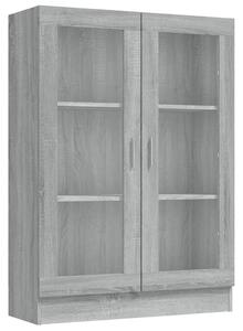 Dulap vitrină, gri sonoma, 82,5x30,5x115 cm, lemn prelucrat