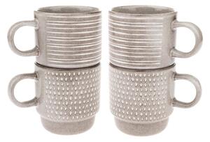 Cești maro deschis 4 buc. din ceramică 290 ml – Dakls
