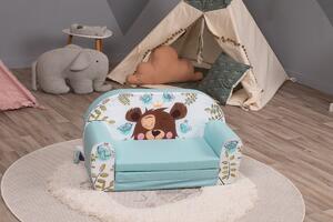 Canapea pentru copii Ursul dormit - turcoaz Sleeping Bear