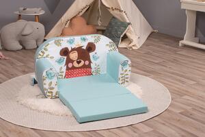 Canapea pentru copii Ursul dormit - turcoaz Sleeping Bear