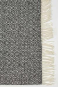 Pătură de lux din lână neozeelandeză Aya gri 140x200 cm