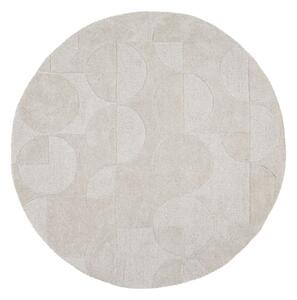 Covor fildeș țesut manual rotund din lână ø 160 cm Gigi – Flair Rugs