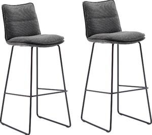 Set 2 scaune de bar Hampton antracit 42/54/110 cm