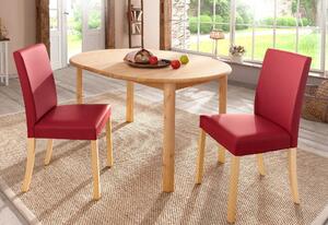 Set 6 scaune Nina rosii imitatie de piele 44/52,5/90 cm
