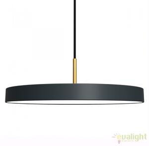 Lustra LED design scandinav diametru 43cm Asteria medium - anthracite grey/ auriu