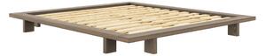 Pat matrimonial maro din lemn masiv de pin cu somieră 180x200 cm Japan – Karup Design