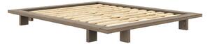 Pat matrimonial maro din lemn masiv de pin cu somieră 160x200 cm Japan – Karup Design