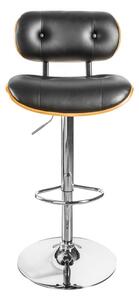 Scaun bar design deosebit Classico 115cm, negru/ nuc A-39040 VC