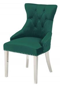 Set 2 scaune stil baroc Castle Deluxe, verde smarald