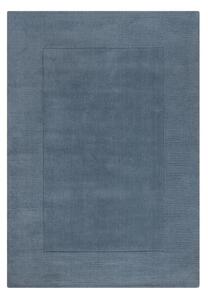 Covor albastru închis țesut manual din lână 120x170 cm Textured Wool Border – Flair Rugs