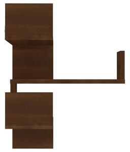 Raft de perete de colț, stejar maro, 40x40x50 cm, lemn compozit