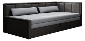 Canapea gri închis extensibilă/cu spațiu de depozitare cu tapițerie din chenille 214 cm Fulgeo – ELTAP