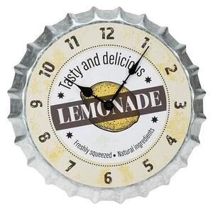 Ceas de perete, capac sticla Lemonade, diametru 35 cm, analog, baterii