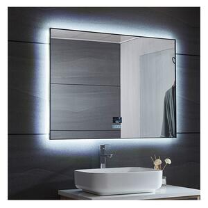 Oglinda LED cu rama din aluminiu 70x120 cm cu butoane touch si dezabur