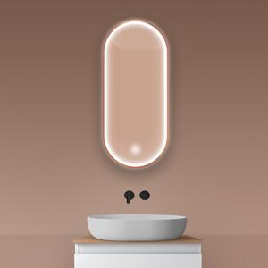 Oltens Nordlis oglindă 40x90 cm oval cu iluminare cu covoraș de încălzire 64103610