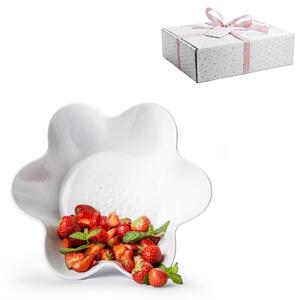 Bol ceramic PICCADILLY FLORA Ø25,5 cm, alba