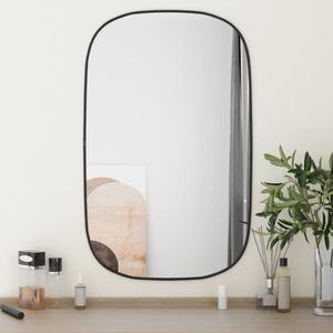 Oglindă de perete, negru, 80x50 cm