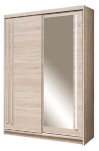 Dulap EFFECT, stejar sonoma, PAL, cu 2 usi, 150x59x215 cm