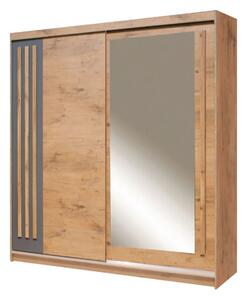 Dressing EFFECT, stejar lancelot, PAL melaminat, cu 2 usi, 200x59x216 cm