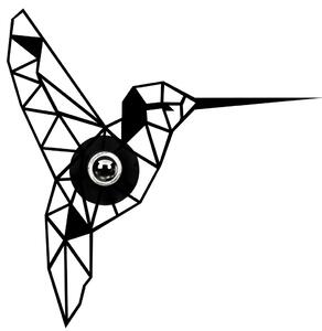 Lampă de perete Colibri, neagră