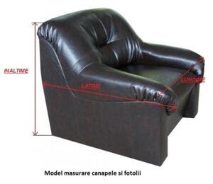 Set 2 Huse elastice pentru fotolii, cu volanas si model Jacquard Bordo in dungi