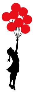 Decorațiune murală metalică, balon, 100x34 cm