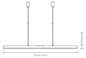 UMAGE Lampă suspendată LED Hazel Branch, alb/zahăr, 150 cm