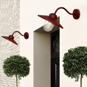 Elstead Lampă de exterior Klampenborg, roșie, felinar, oțel inoxidabil, IP44, reglabil, Roșu, Oțel inoxidabil, Casă de țară / Rustic, Felinar