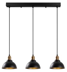 Lampă suspendată Varzan x3, negru-antic