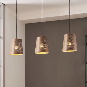 Lampă suspendată Segezia, moca/culoare aurie, lungime 88 cm, 3 becuri
